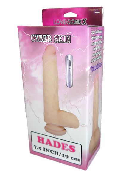 Dildo Obrotowy Penis Cyber Skóra - Loveclonex Hades 7,5" zdjęcie 9