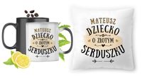 Dla Mateusza Zestaw Kubek Magiczny + Poduszka Z Nadrukiem Ze Zdjęciem