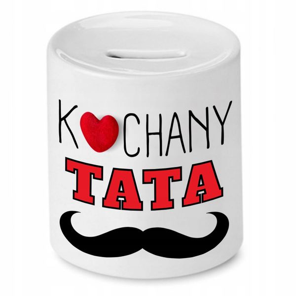 Skarbonka Dla Taty Kochant Tata Kochany Ojciec Z Nadrukiem Ze Zdjęciem zdjęcie 1