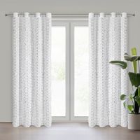 Zasłona gotowa ROSES 140x250 biała szyfon róże przelotki