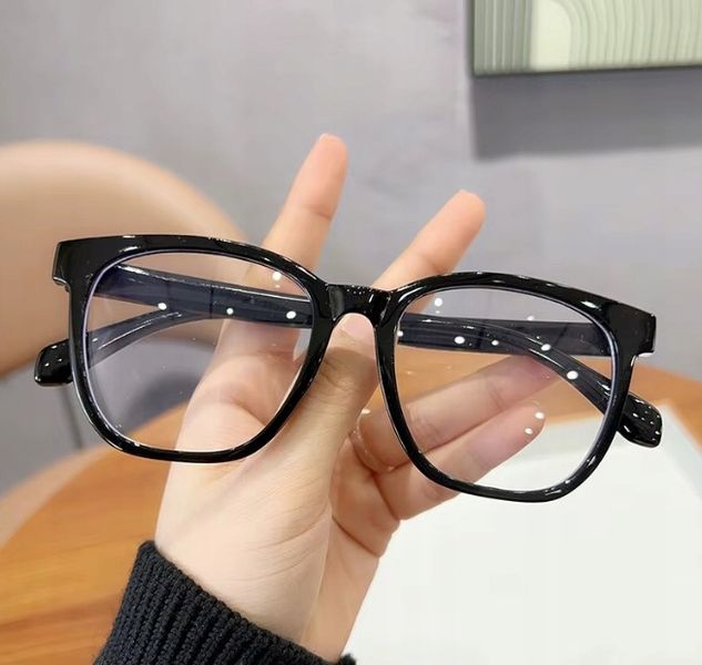 CZARNE OKULARY ZERÓWKI DUŻE OPRAWKI RETRO Z FILTREM BLUE LIGHT zdjęcie 10