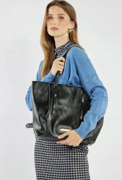 Torba Damska Duży Worek Shopper Torebka Monnari + Listonoszka Czarna zdjęcie 9