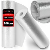 EKRAN ZAGRZEJNIKOWY ODBIJAJĄCY CIEPŁO MATA ALUMINIOWA PIANKA IZOLACYJNA 2m