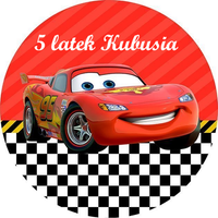 Opłatek na tort Cars Auta Samochody Zig Zag