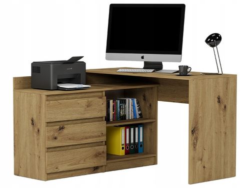 Biurko narożne i komoda zestaw 120x50 artisan N-15 na Arena.pl