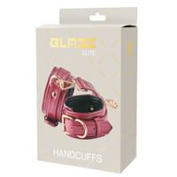 kajdanki, sex mankiety do krępowania rąk. ekoskóra, czerwone