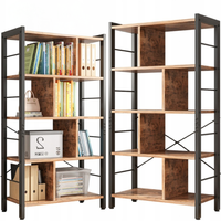 Regał szafka na książki kwiaty rustykalny brąz loft 154,5 cm