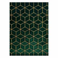 RUG/LU/ESTEMA/CUBES/BOTTLEGREEN+GOLD/120x170