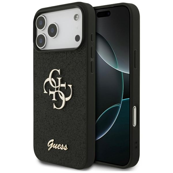 Etui Guess Fixed Glitter Big 4G do iPhone 17 Pro Max czarny zdjęcie 1