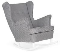 Fotel uszak ARI bujany skandynawski  pepitka wzór design