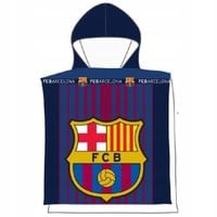 Ręcznik szybkoschnący z kapturem ponczo dla dzieci oficjalny FC Barcelona