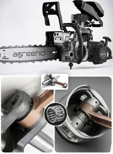 PIŁA SPALINOWA PILARKA ŁAŃCUCHOWA 5,7km 2x łańcuch prowadnica 2x Olej na Arena.pl