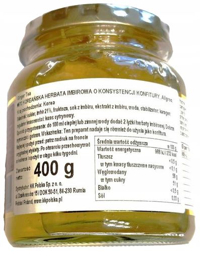 HERBATA IMBIROWA KOREAŃSKA (Ginger) 400g ALLGROO na Arena.pl