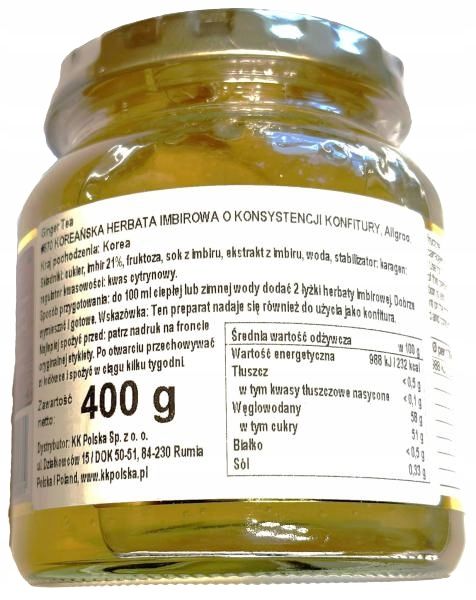 HERBATA IMBIROWA KOREAŃSKA (Ginger) 400g ALLGROO zdjęcie 4