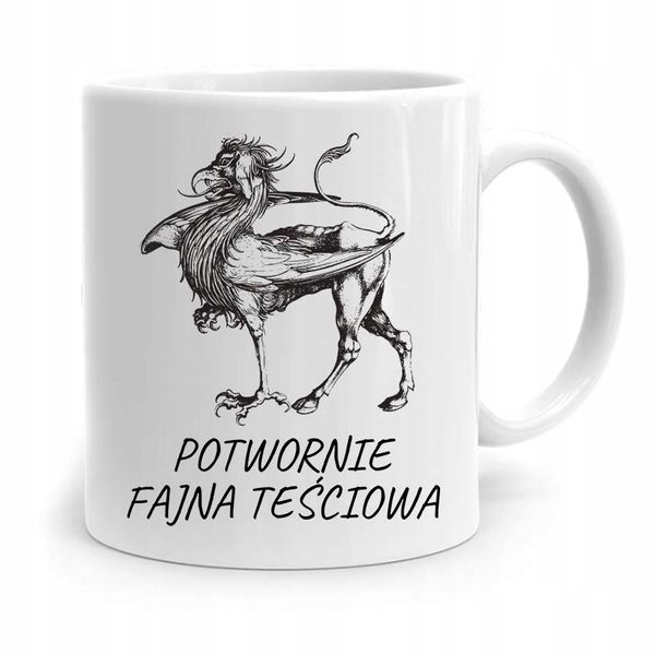 Kubek Prezent Teściowej Potwornie Fajna Teściowa Z Nadrukiem Ze Zdjęciem zdjęcie 1