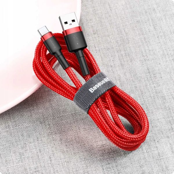 BASEUS MOCNY KABEL USB USB-C TYP-C PRZEWÓD OPLOT QUICK CHARGE 3.0 2A 3M zdjęcie 7