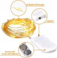 FLSEPAMB Mini Łańcuch świetlny LED, 8 sztuk x 2 m, na baterie