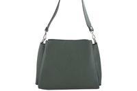 Torebka kuferek na szerokim pasku - Zielona ciemna