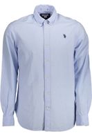 MĘSKA KOSZULKA POLO Z DŁUGIM RĘKAWEM JASNONIEBIESKA 2XL