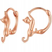 Kolczyki Srebrne Kotki Kolczyki Rose Gold Srebro