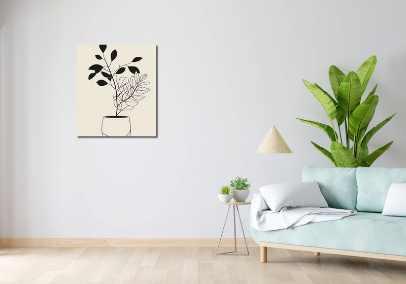 Obraz 60x70cm Prostota Doniczki zdjęcie 2
