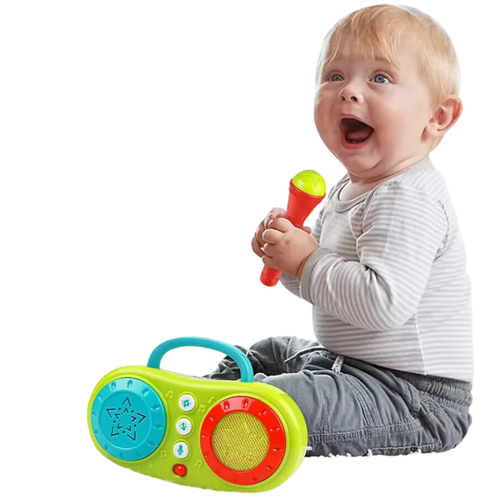 Mikrofon Na Statywie Z Radiem 5 Piosenek Nagrywanie I Odtwarzanie Światełka na Arena.pl