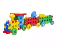 Klocki konstrukcyjne - wesoła ciuchcia