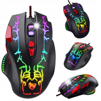 MYSZKA GAMINGOWA MYSZ DLA GRACZY LED RGB 6400DPI
