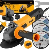 SZLIFIERKA KĄTOWA KĄTÓWKA SIECIOWA 125 CM MOCNA DIAX 800 W DEKO + 3 TARCZE