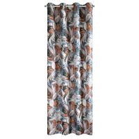 Zasłona na przelotkach z motywem botanicznym MARILA 140X270 stalowa+ruda