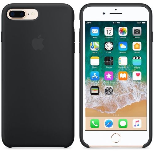 Apple Silicone Case - Silikonowe etui iPhone 8 Plus / 7 Plus (czarny) na Arena.pl