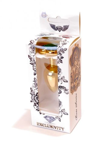 plug jewellery gold  heart plug  green na Arena.pl