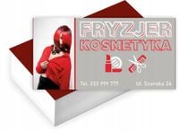 Wizytówki firmowe reklamowe 200szt FRYZJER KOSMETYKA dużo wzorów