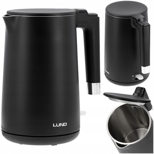 CZAJNIK ELEKTRYCZNY LUND 2200W 1,5L CZARNY PODWÓJNE ŚCIANKI na Arena.pl