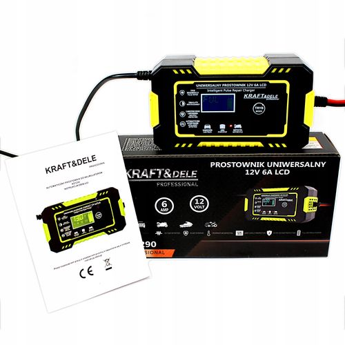 Inteligentny prostownik akumulatorowy LCD 12V / 6A na Arena.pl
