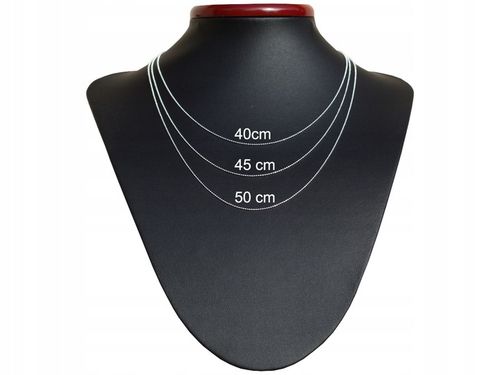 ŁAŃCUSZEK SREBRNY 925 KULKOWY CPLD 1,0 DŁUGOŚĆ 40cm na Arena.pl