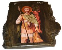 Ikona Święty Hubert patron myśliwych i leśników
