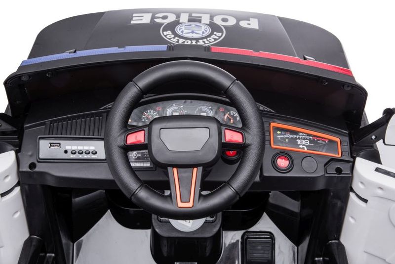 Auto Na Akumulator BBH-021 Policyjne Białe zdjęcie 11