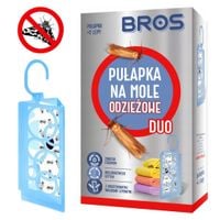 BROS Pułapka na Mole Odzieżowe DUO Lep + 2 Wkłady do Szaf