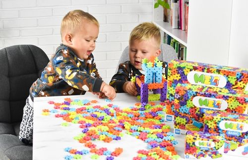 KLOCKI WAFLE KONSTRUKCYJNE MELI Basic 150 El MINI PUZZLE GOFRY EDUKACYJNE na Arena.pl