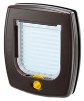 Brązowe drzwiczki z systemem blokowania dla kotów i małych psów - Swing 3