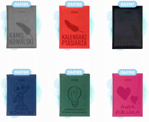 duży KALENDARZ A4 2026 twój napis IMIĘ Planer dzienny Z GRAWEREM na Arena.pl