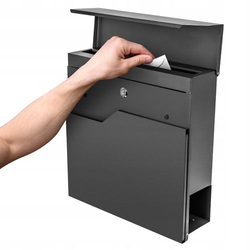 Skrzynka na Listy Gazety Pocztę Pocztowa Antracyt Duża Listowa A4 do Domu na Arena.pl