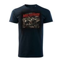 Koszulka na motor motocyklowa Ducati Multistrada 950 S męska granatowa REGULAR S