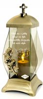 ZNICZ z różą GRAWER KAPLICZKA personalizowany napis dedykacja DLA DZIECKA