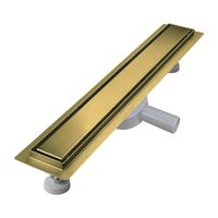 Odpływ liniowy 120 cm złoty syfon 360 stal nierdzewna rynna prysznicowa