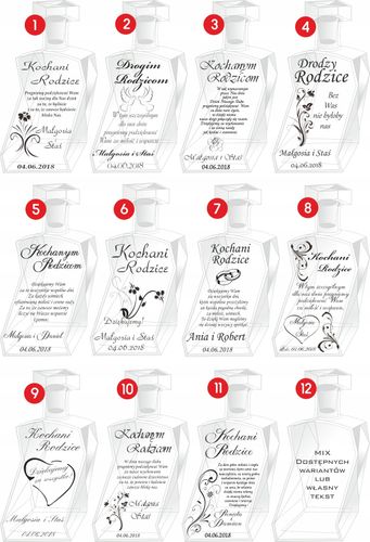 KARAFKA podziękowania ŚLUB Wesele Urodziny 30 50 na Arena.pl