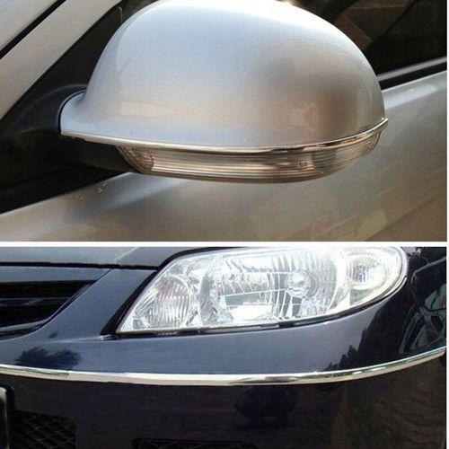 LISTWA OZDOBNA TAŚMA CHROM NA GRILL RANT DRZWI OSŁONA KRAWĘDZI SREBRNA 5 M na Arena.pl