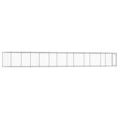 Klatka dla psa, z drzwiami, szara, 12x2x1,5 m, stal