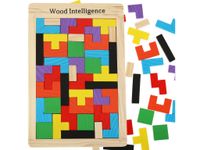 Tetris układanka puzzle drewniane klocki montessori 3d gra logiczna